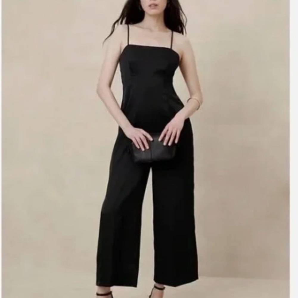 Banana Republic Black Wide-Leg Jumpsuit